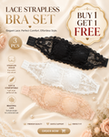 Buy 1 Get 1 Free 6 Piece Set Strapless Lace Bra
