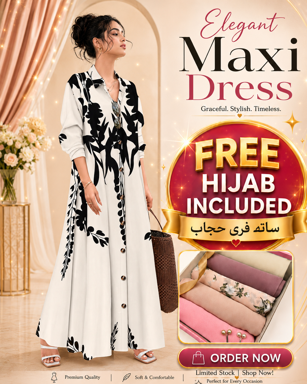 Ladies Classic Islamic Abaya Dress