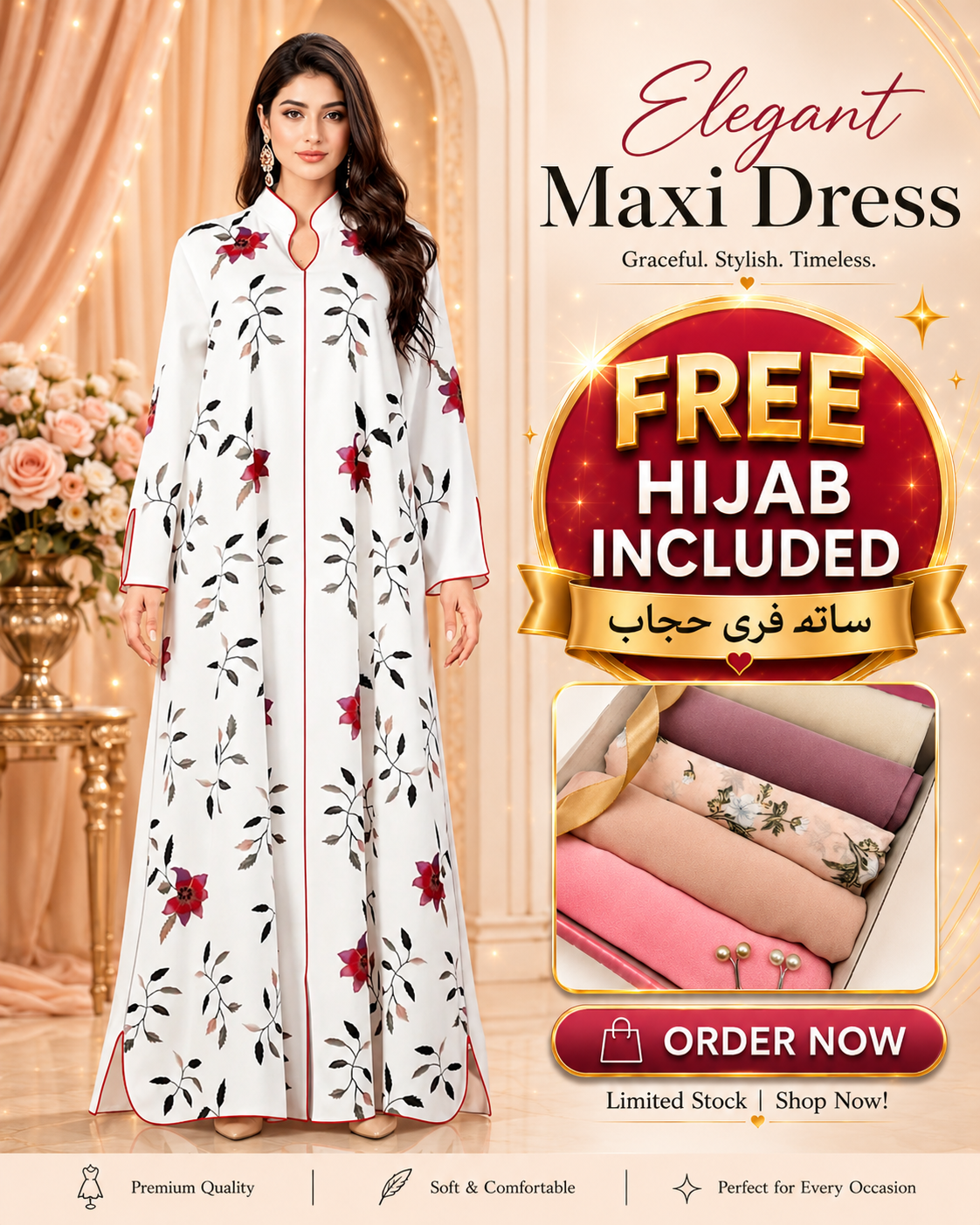 Elegant Full-Length Abaya for Women