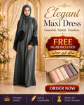 Ladies Elegant Long Abaya Dress