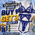 3pcs/Set Romantic, Cute And Sexy Lingerie Set