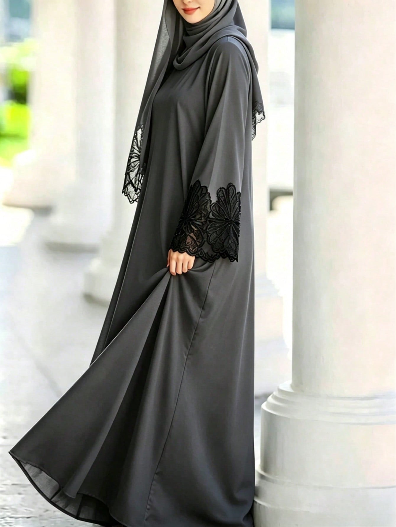 Ladies Elegant Long Abaya Dress
