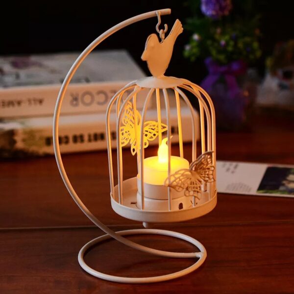 New Modern Bird Cage Candle Holder Hanging Metal