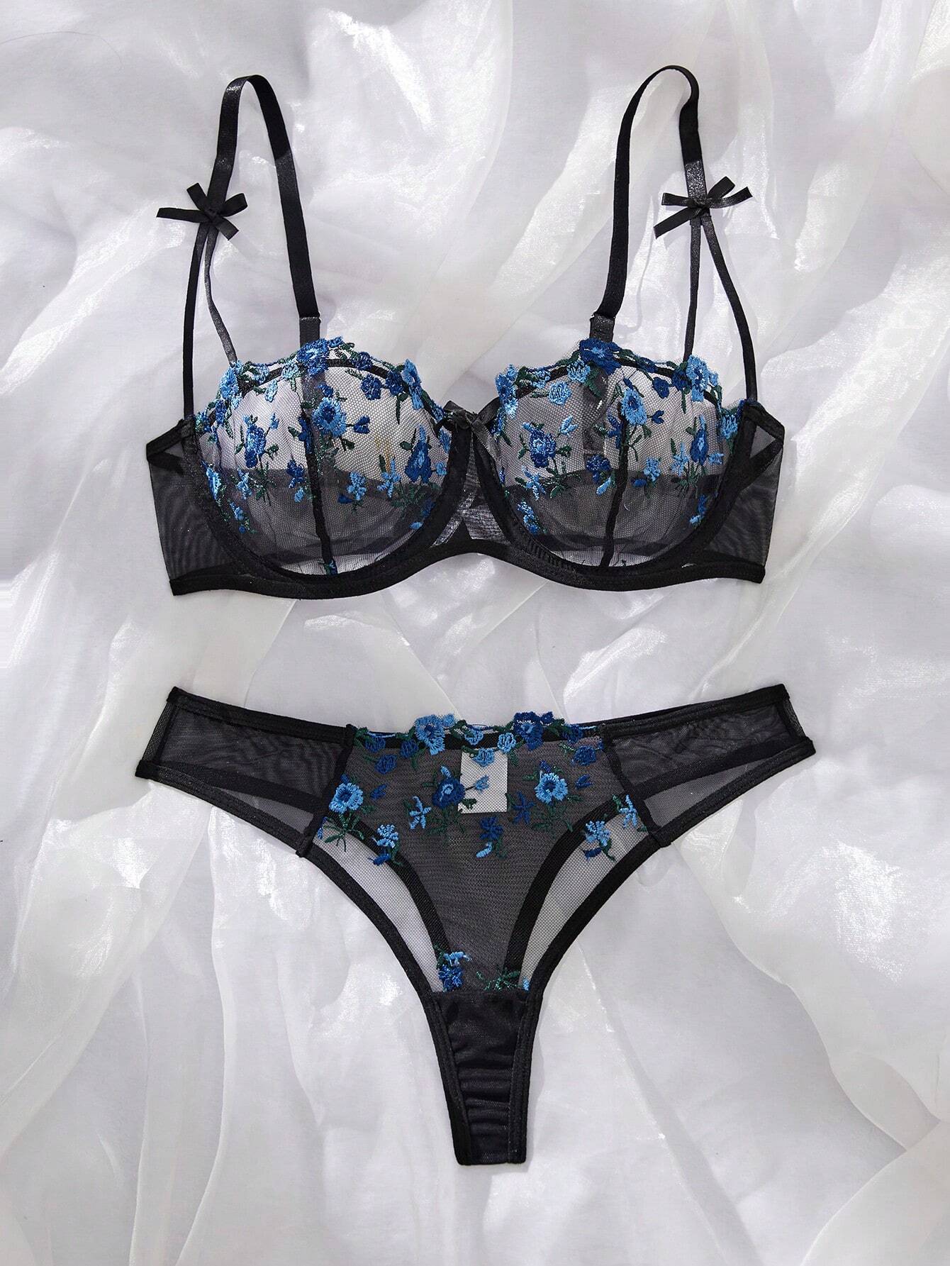 2pcs/Set Romantic, Cute And Sexy Lingerie Set