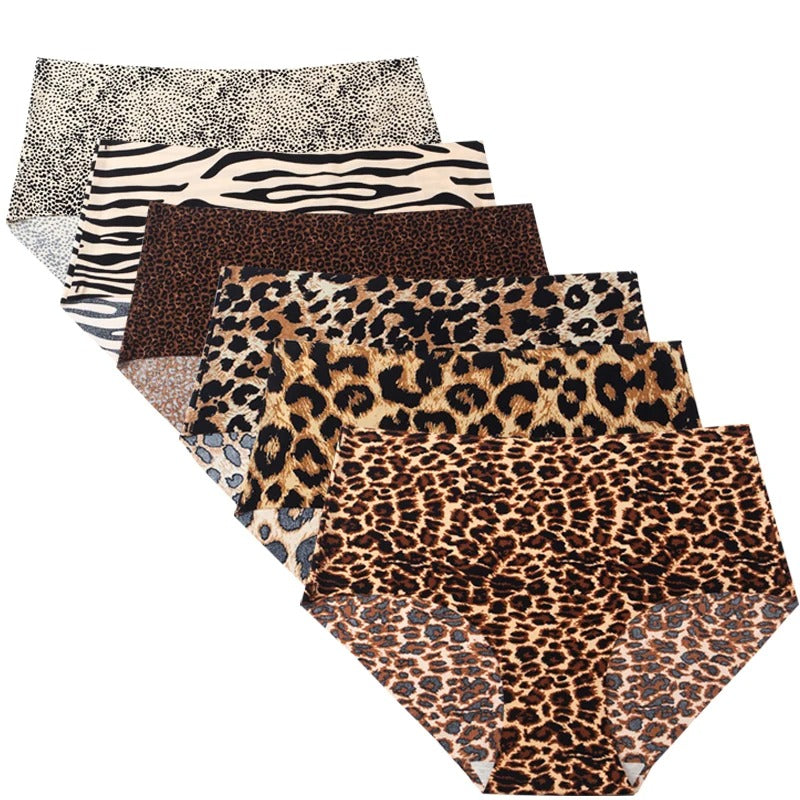 6pcs Women's Seamless Ice Silk Panties Female