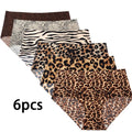 6pcs Women's Seamless Ice Silk Panties Female
