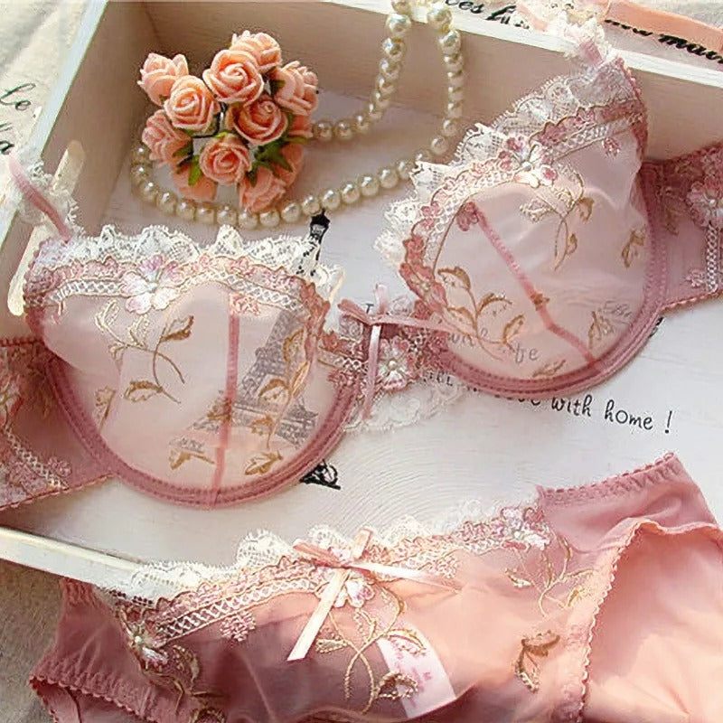 Pack of 5 French Pure Desire White Lace Thin Set
