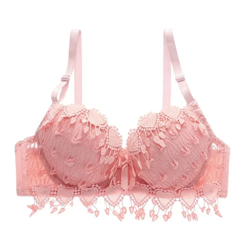 Women Lace Gather Bra Plus Size Lace