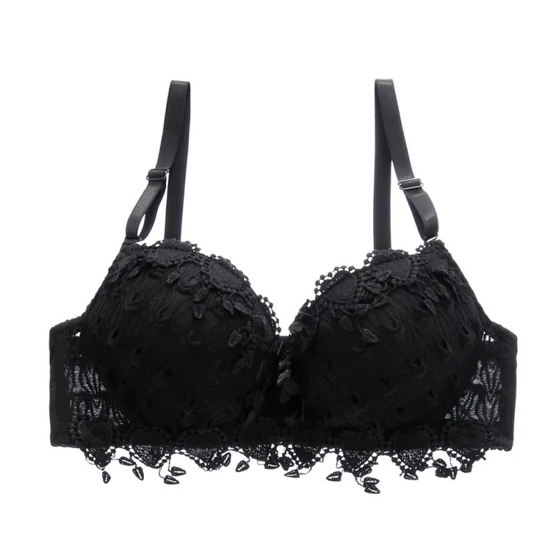 Women Lace Gather Bra Plus Size Lace