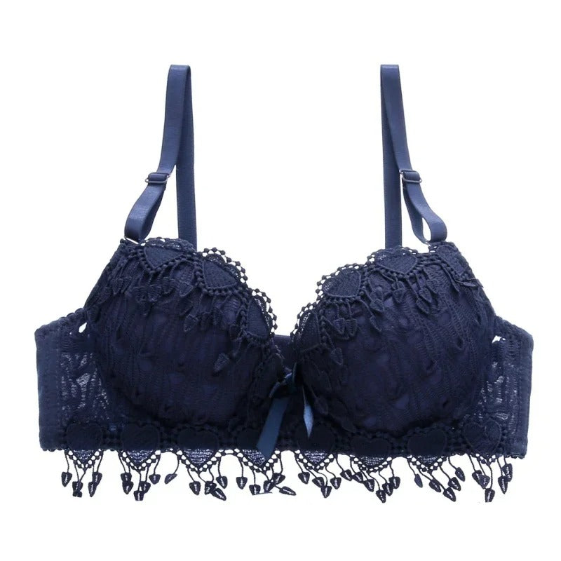 Women Lace Gather Bra Plus Size Lace