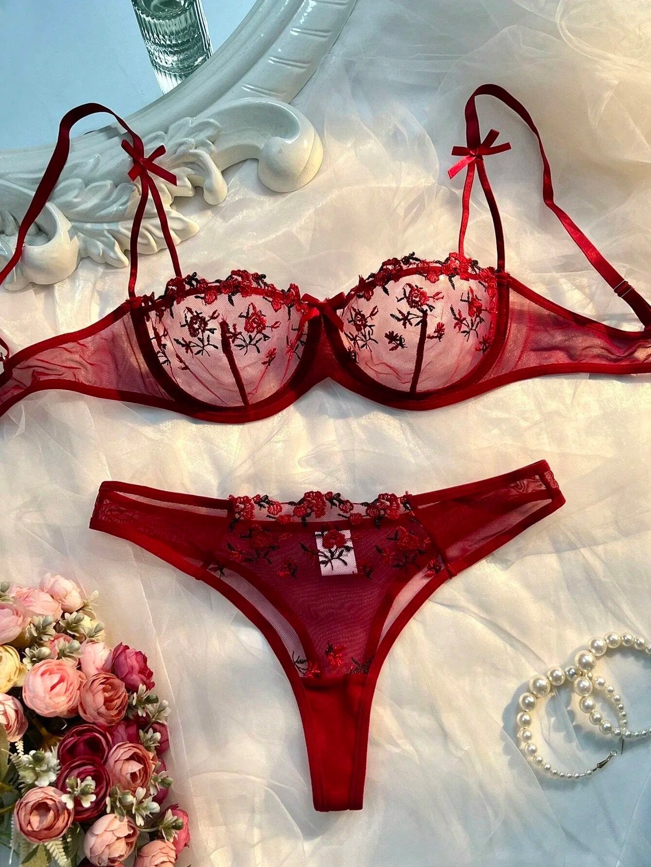 Lingerie Women Thin Transparent Lace