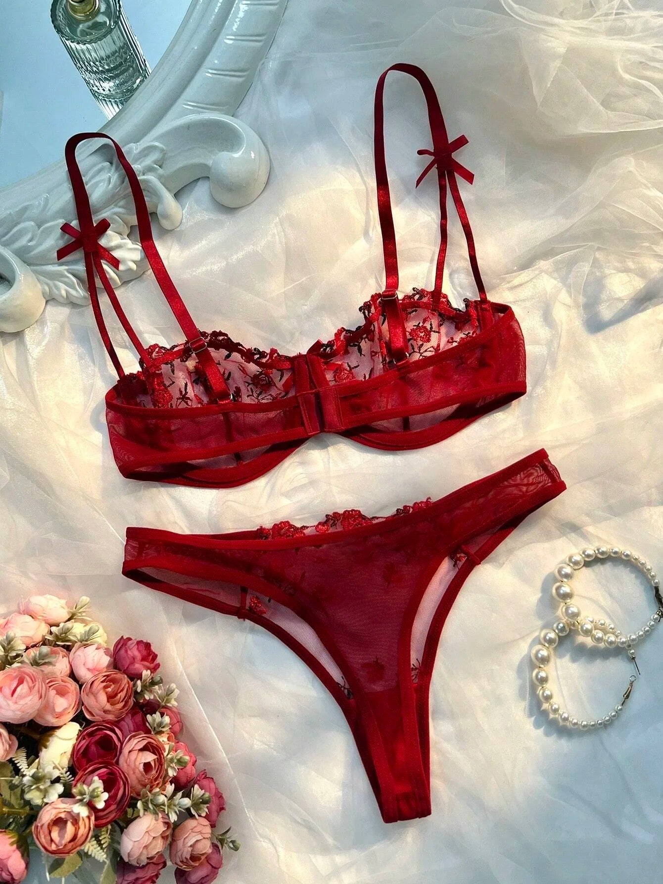Lingerie Women Thin Transparent Lace