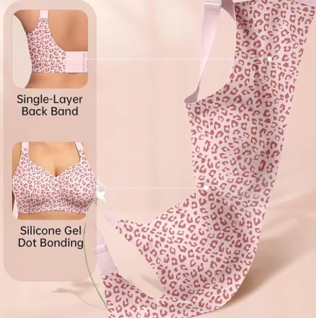 Pack of 6 Bra Leopard Jelly No Underwire Push Up Wireless
