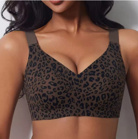 Pack of 6 Bra Leopard Jelly No Underwire Push Up Wireless